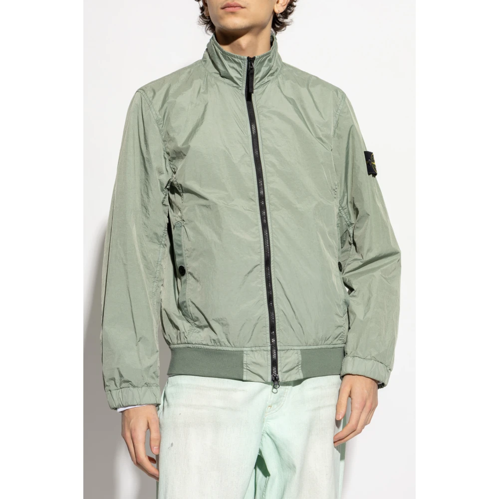 Stone Island Jas met afneembare patch op mouw Green Heren