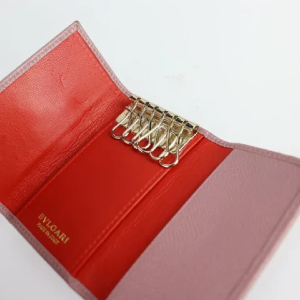 Bvlgari Vintage Pre-owned Leather key-holders Pink Dames