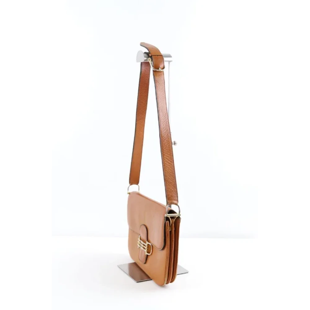 Celine Vintage Pre-owned Leather shoulder-bags Brown Dames