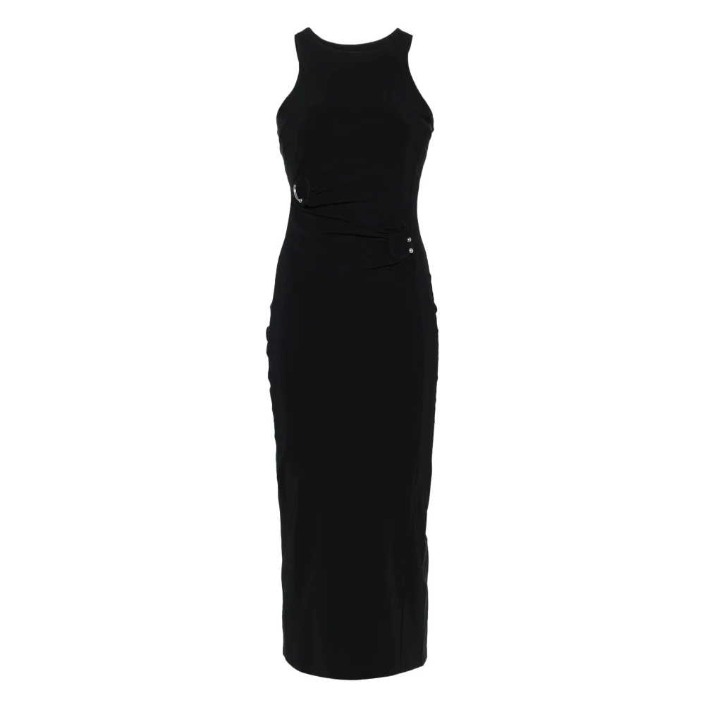 PATRIZIA PEPE Midi Jurk met Piercing Detail Black Dames