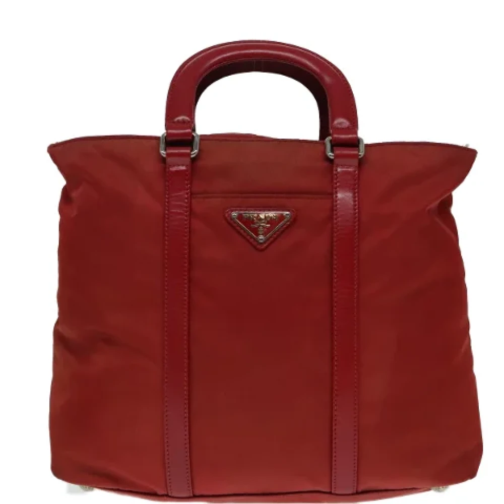 Prada Vintage Pre-owned Fabric prada-bags Red Dames