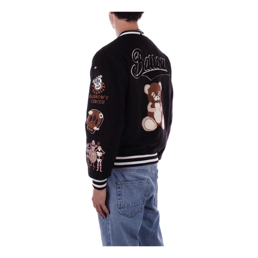 Barrow Zwarte Logo Jas met Patches Black Heren
