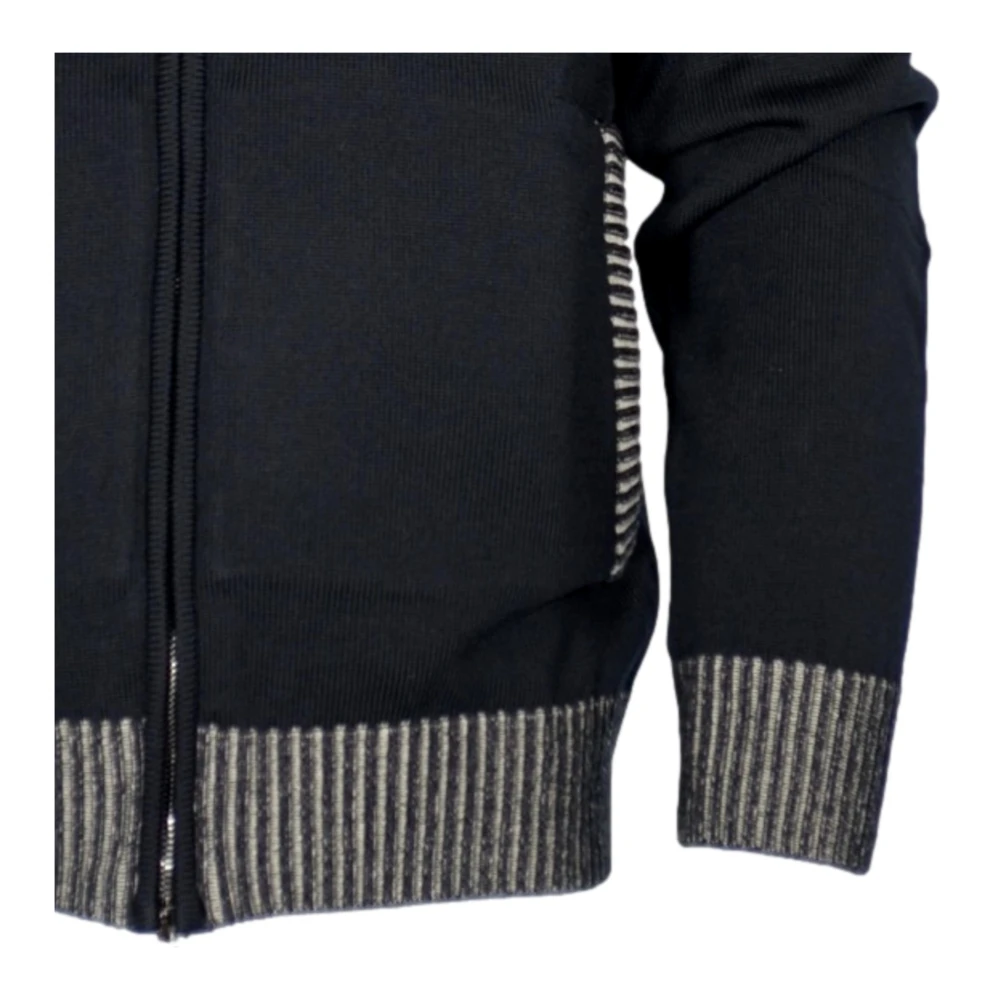 PAUL & SHARK Hoge Hals Rits Trui Zwart Black Heren