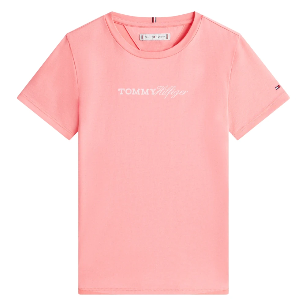 Tommy Hilfiger Girls Pink Tommy Script T-Shirt