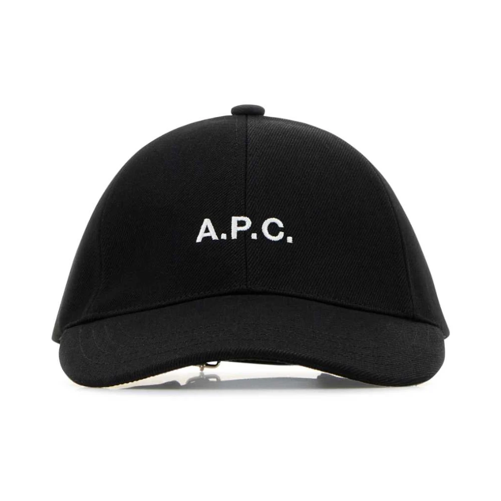 A.p.c. Zwarte Baseballpet Katoenmix Black Heren