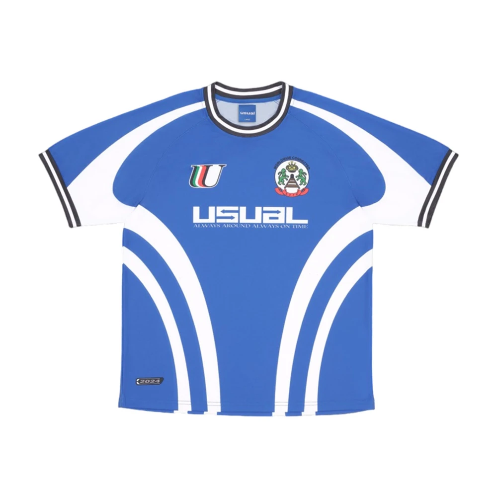 Usual Katoenen T-shirt Blue Heren