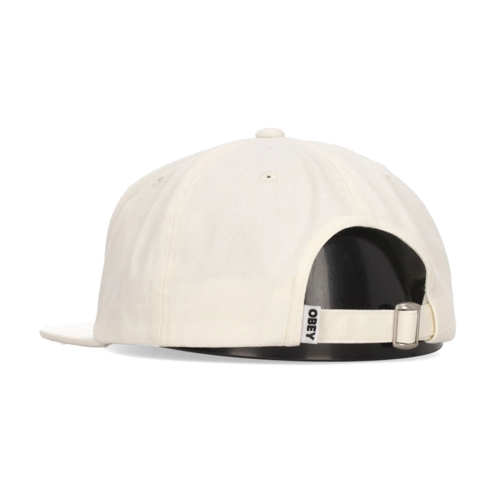Obey Platte Klep Strapback Cap Ongebleekt Katoen Beige Heren