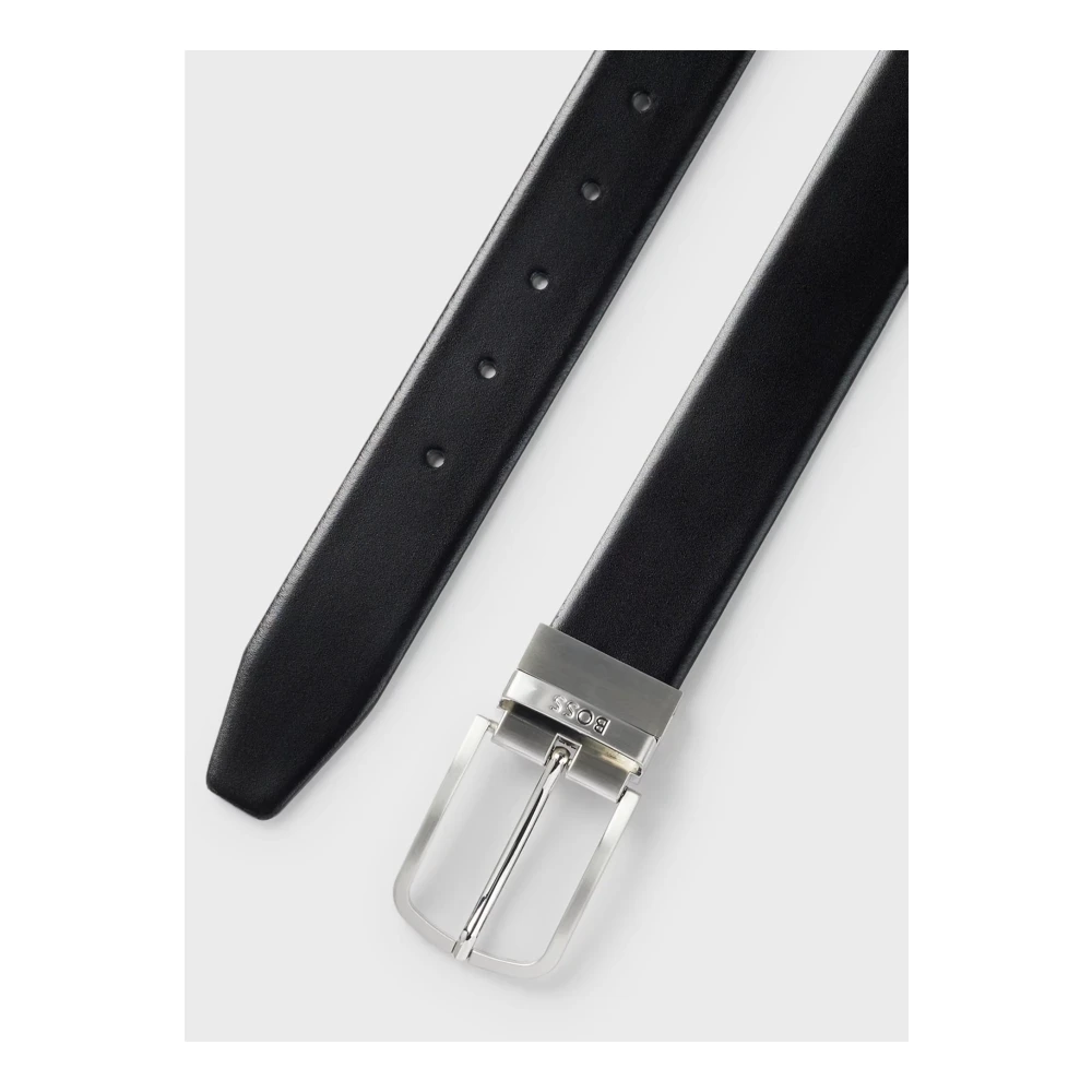 Hugo Boss Omkeerbare Zwarte Riem Black Heren