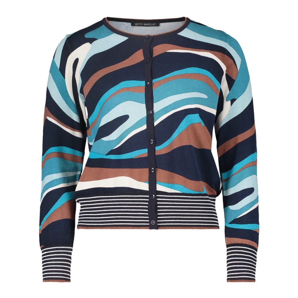 Betty Barclay Glamour Striped Knit Jacket Multicolor Dames