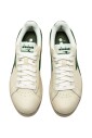 sneaker-en-daim-cire-de-style-retro-vert