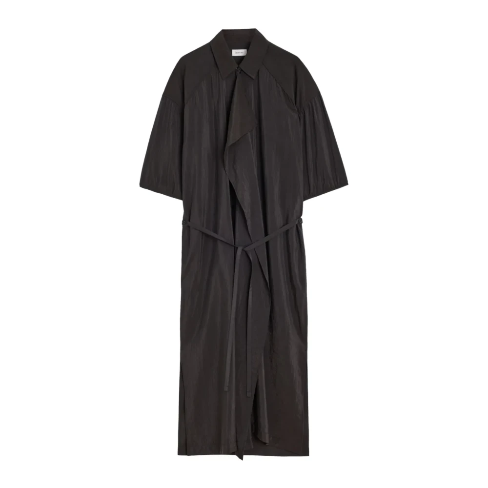 Lemaire Donker Espresso Asymmetrische Overhemdjurk Gray Dames