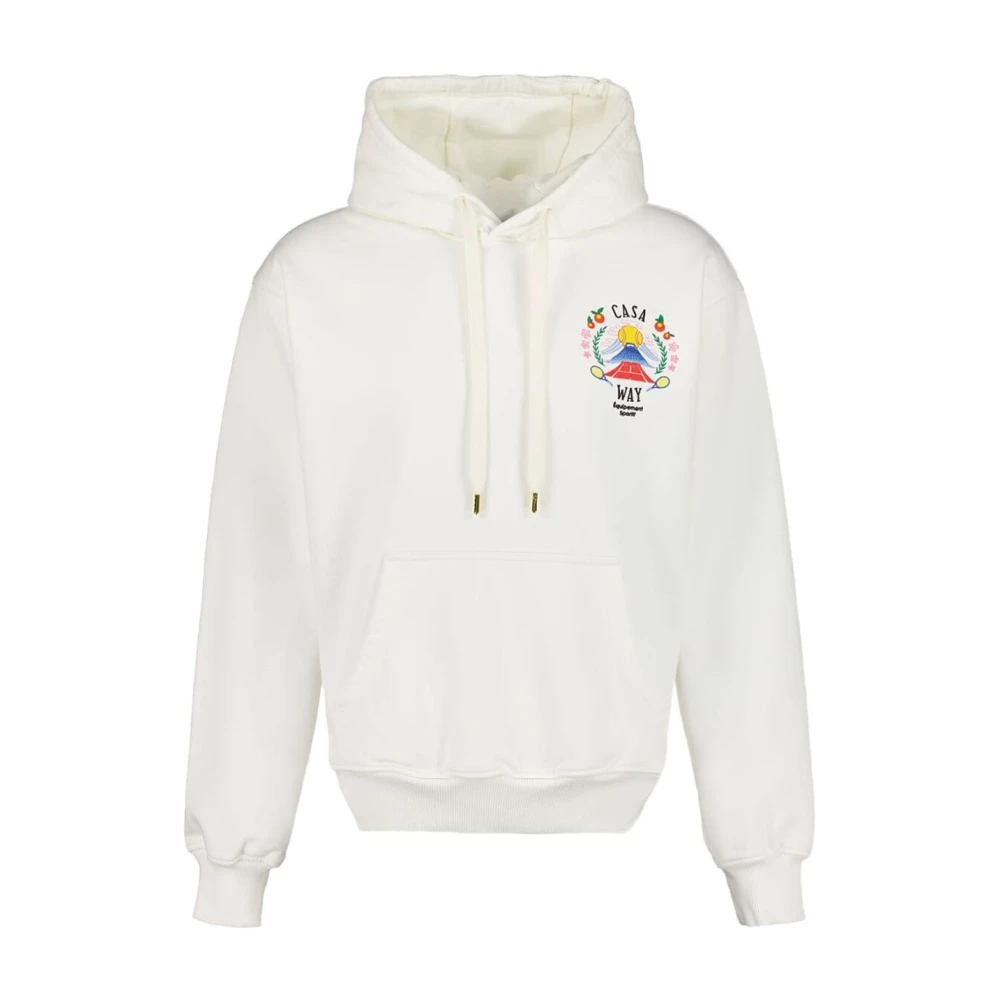 Casablanca Men's White Stylish Cotton Sweatshirt Aw25 - Hoodies - Xl - Sweatshirts & Hoodies