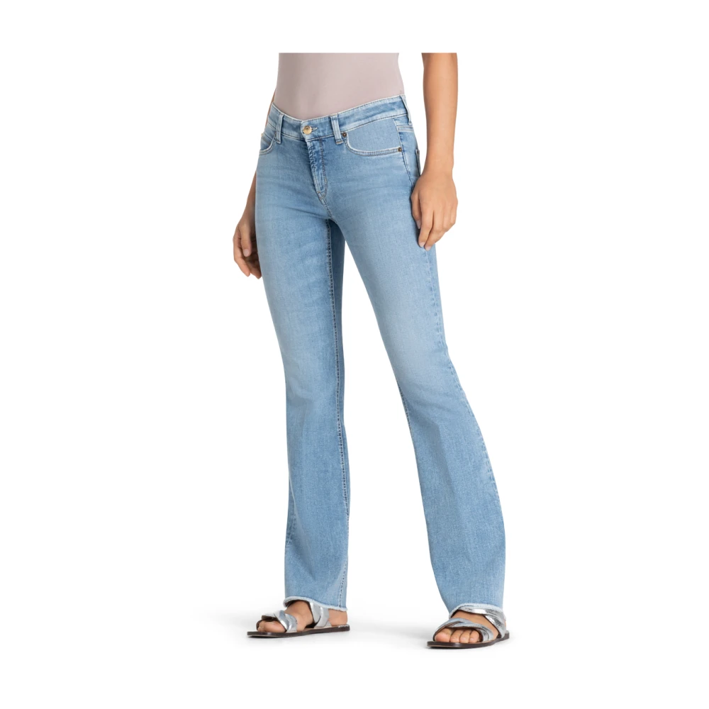 CAMBIO Flared Jeans Blue Dames