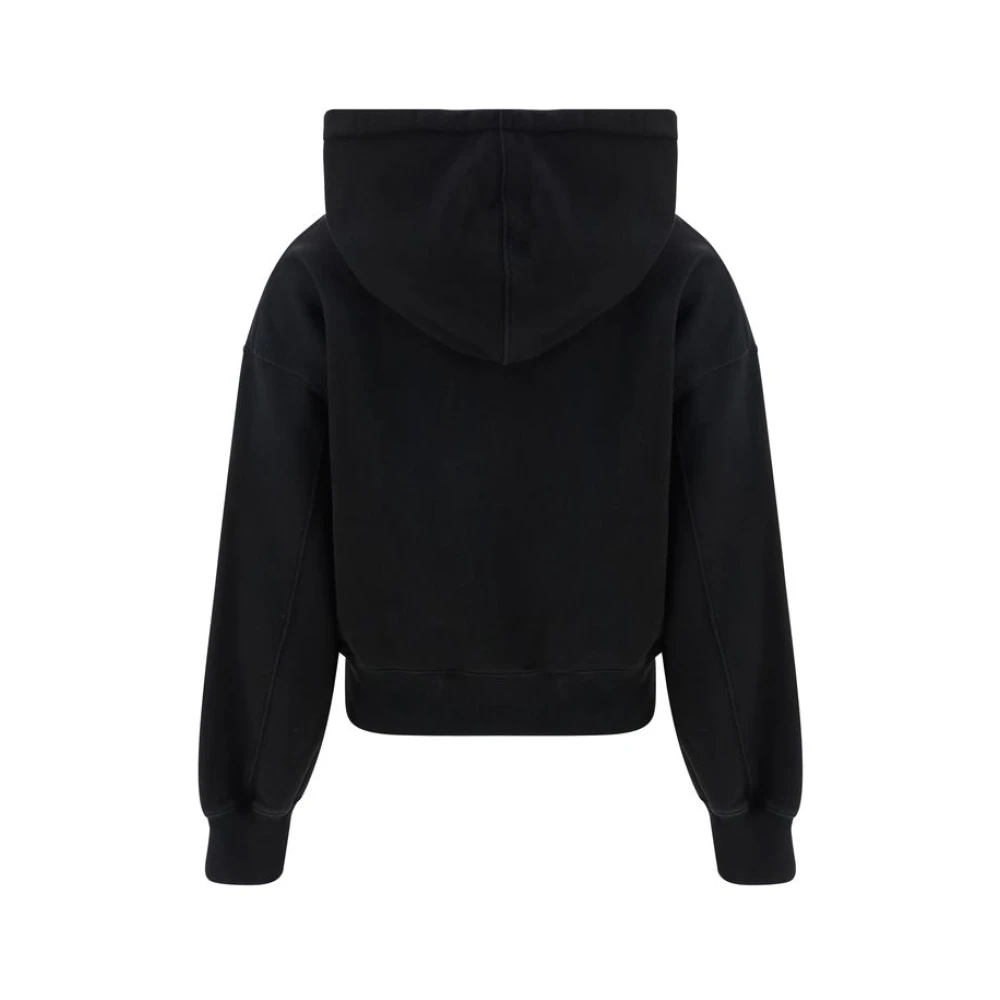 Amiri Katoenen hoodie met voorzak Black Dames
