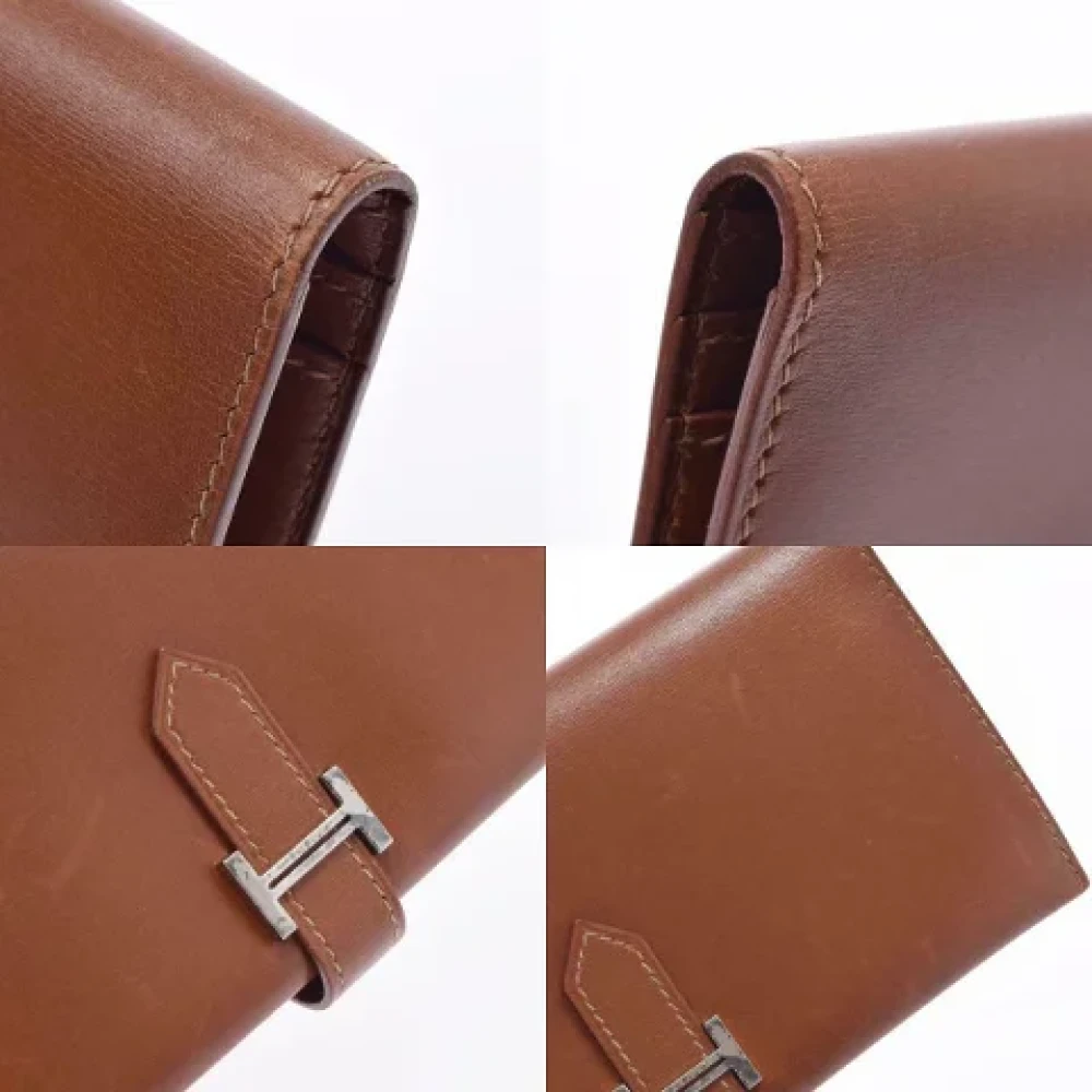 Hermès Vintage Pre-owned Leather wallets Brown Dames