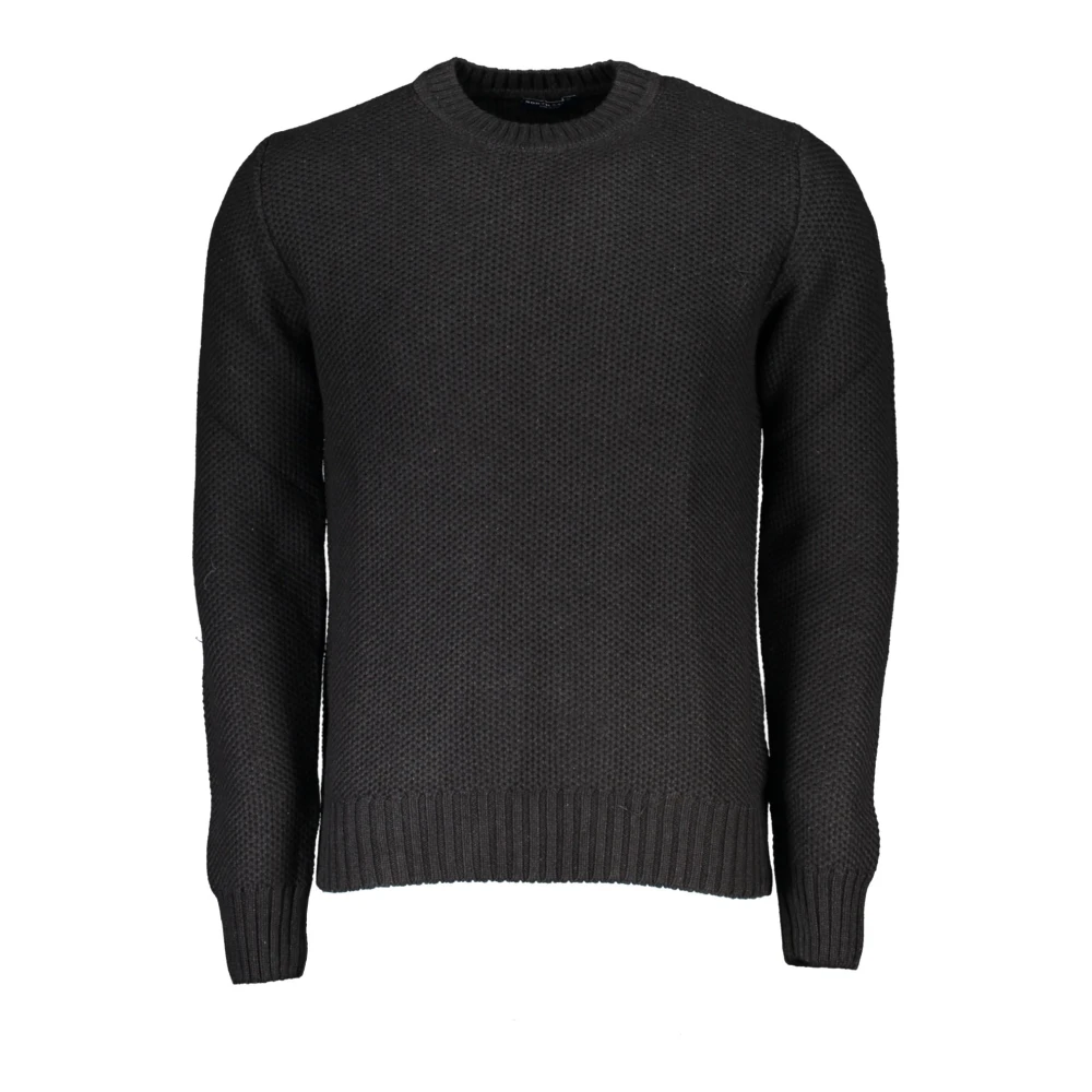 North Sails Men's Gray Round-Neck Knitwear,, Long Sleeve Jumper With Logo Extra Large