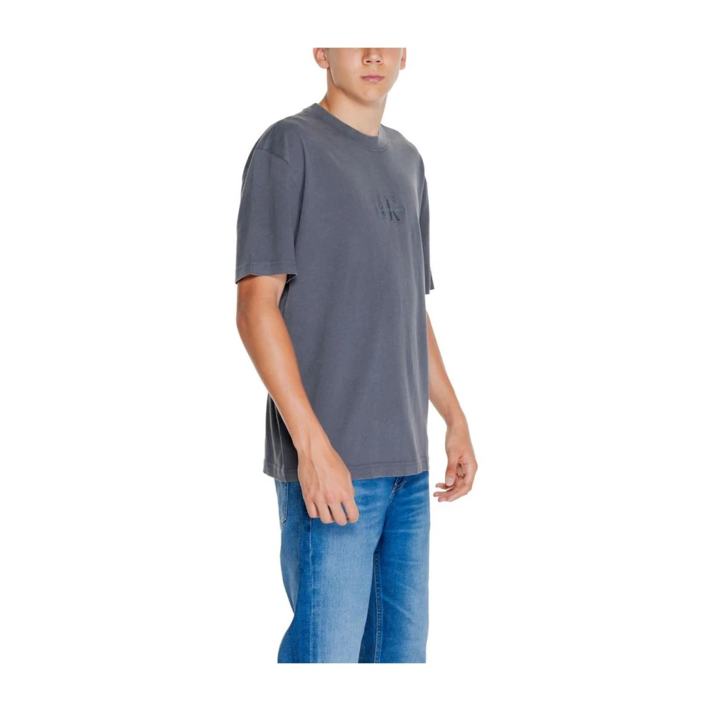 Calvin Klein Jeans Zwart Logo Tee Crew Neck T-Shirt Black Heren