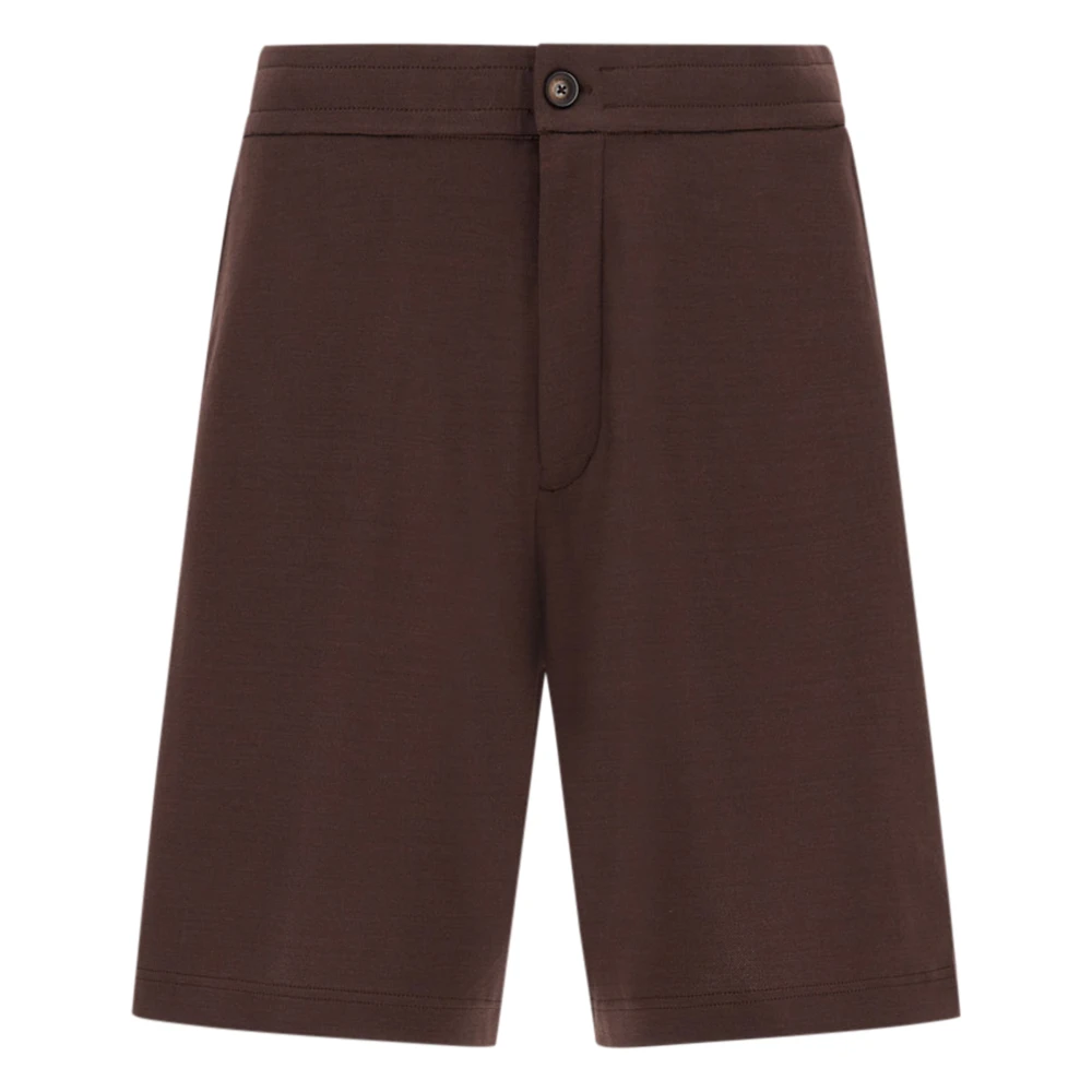 Herno Men's Brown Casual Shorts, L, Shorts In Jersey Knit Effect