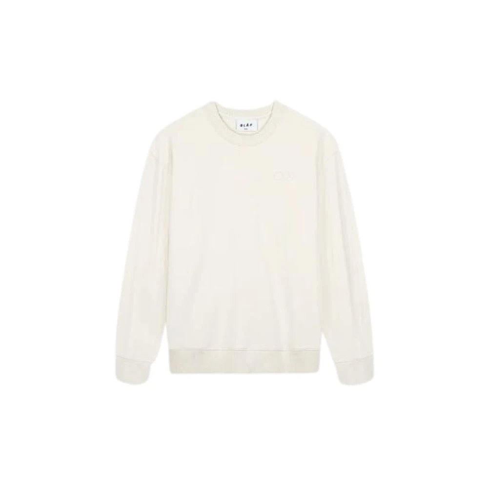Olaf Hussein Varsity Crewneck voor veelzijdige stijl Beige Heren