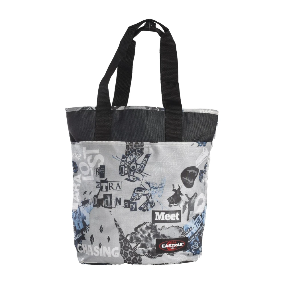 Eastpak Grijze Schoudertas met Opgezet Logo Multicolor Dames