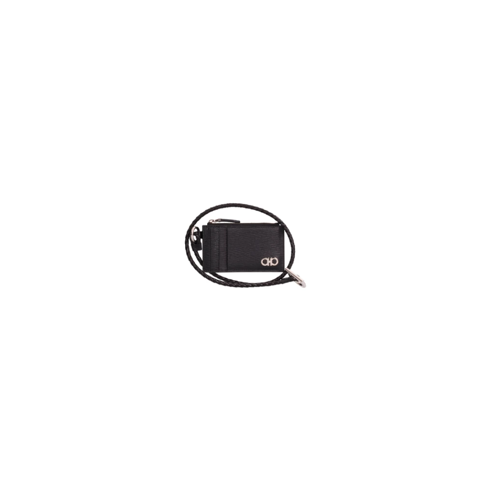 Ferragamo Men's Black Wallets & Cardholders, One Size, Card Holder