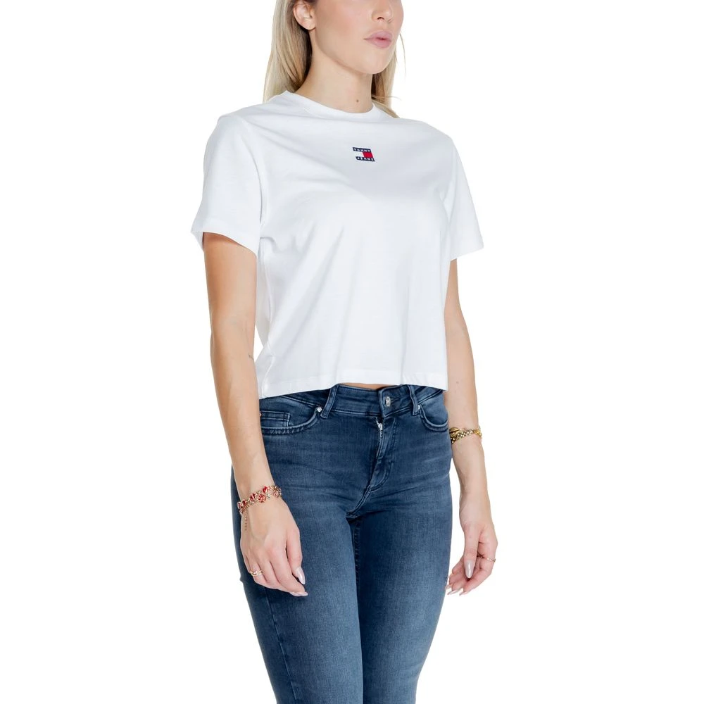 Tommy Jeans Dames T-shirt Collectie van Gerecycled Katoen White Dames
