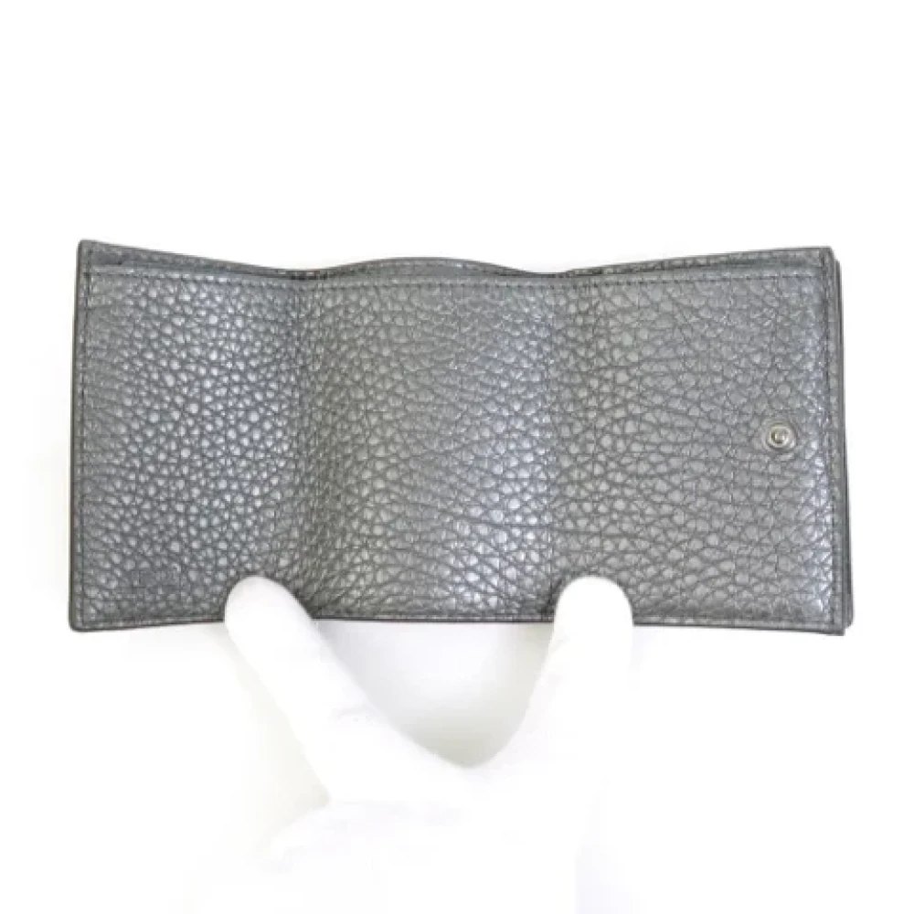 Fendi Vintage Pre-owned Leather wallets Gray Heren