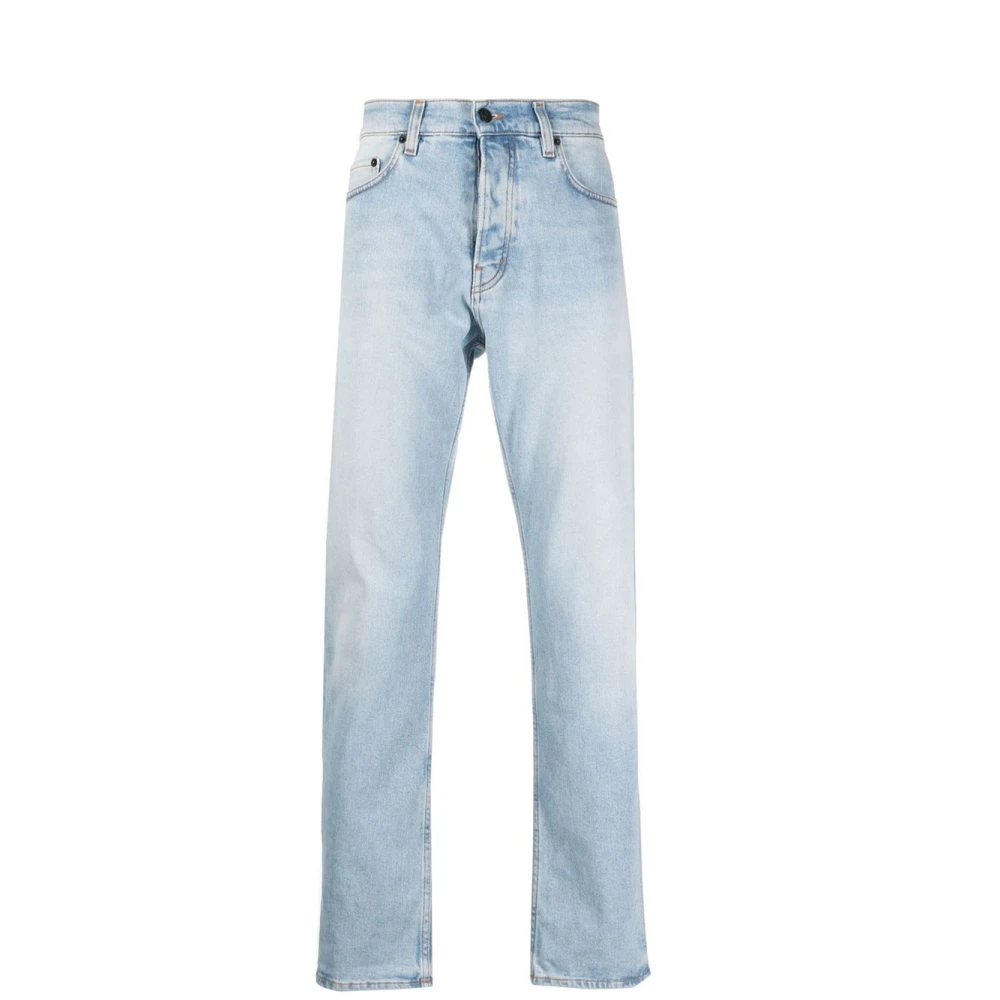 Haikure Italiaanse Slim-Fit Stonewashed Jeans Blue Heren