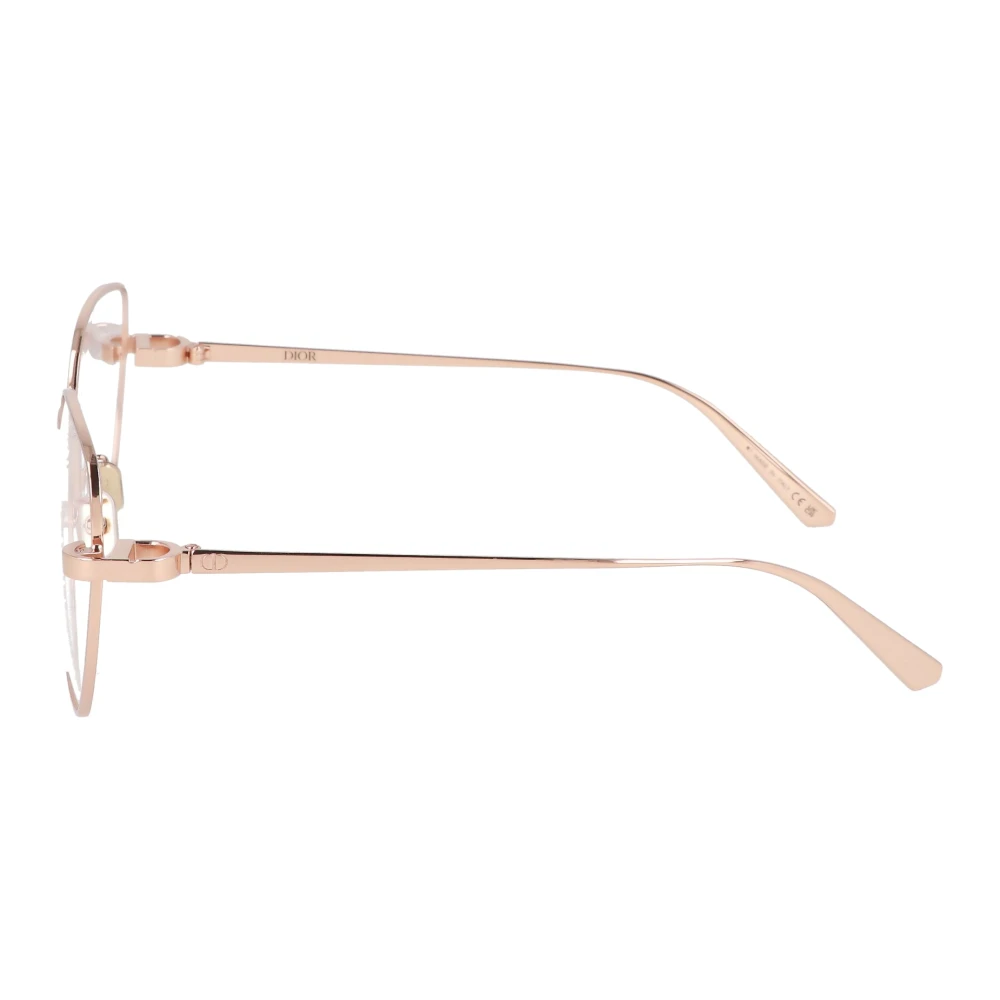 Dior Vierkante Metalen Frame Bril Yellow Unisex