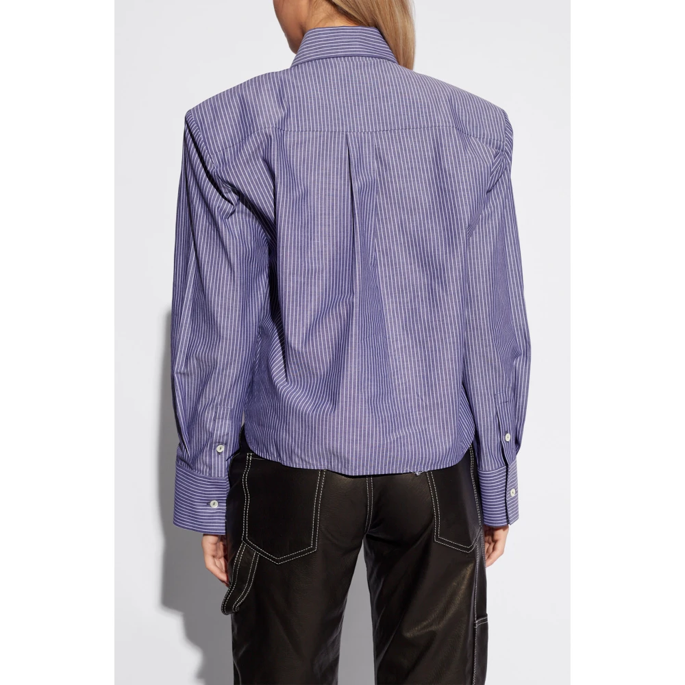Halfboy Gestreept overhemd Blue Dames