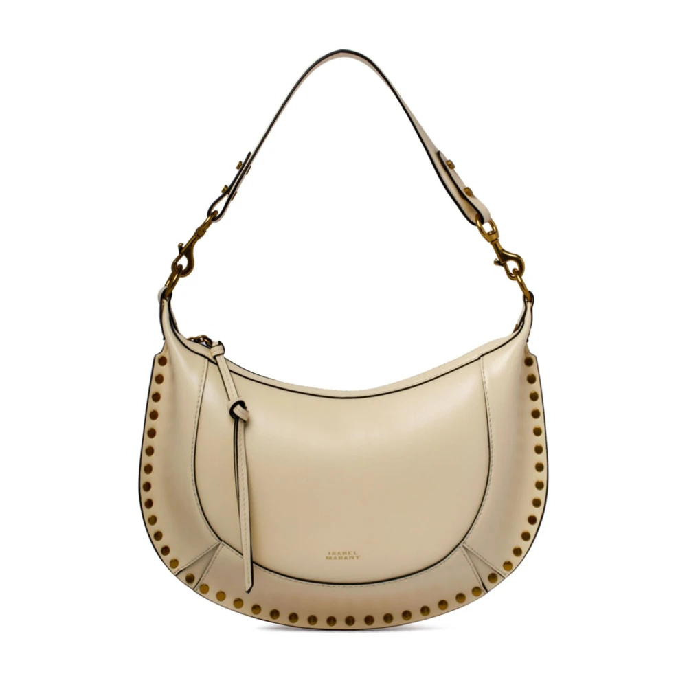 Isabel marant Crème Schoudertas met Metalen Logo Beige Dames