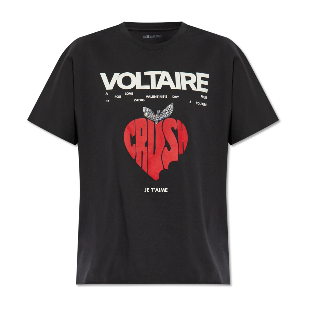 Zadig & Voltaire Tommer bedrukt T-shirt Black Dames