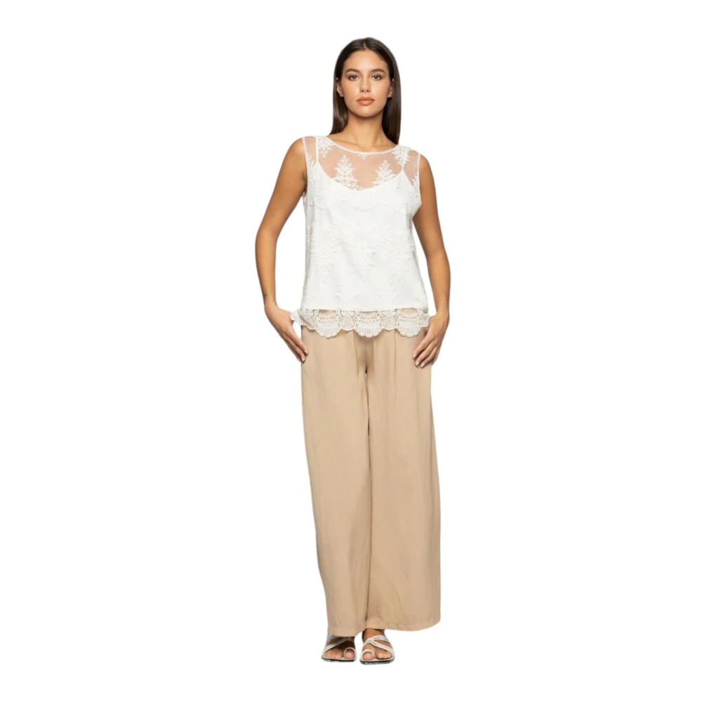 Kocca Korte Mouw Blouse White Dames