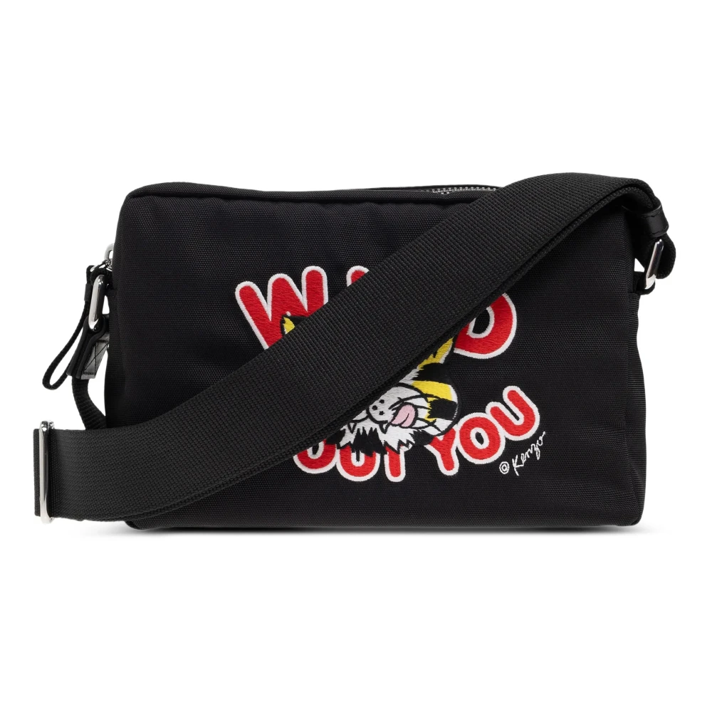 Kenzo Uomo Nero Borsa A Tracolla Wild Tiger
