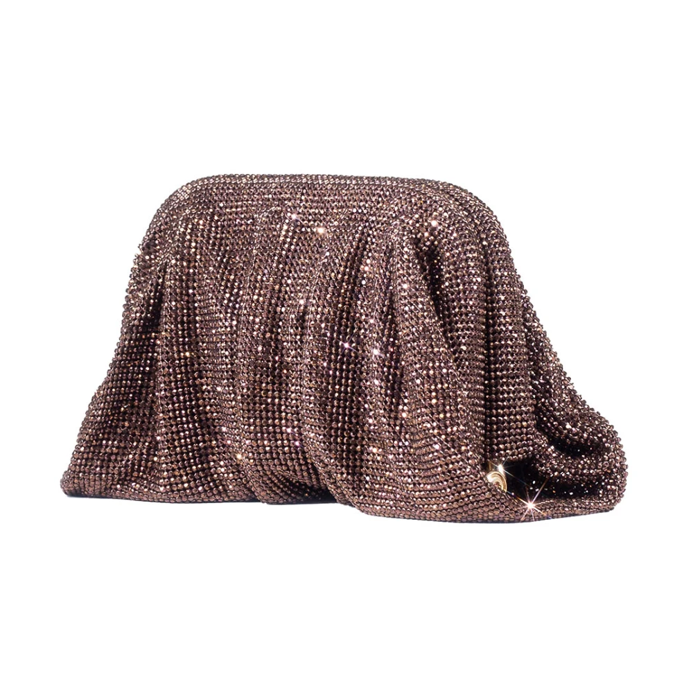 Benedetta Bruzziches Bruine Crystal Mesh Clutch Tas Brown Dames