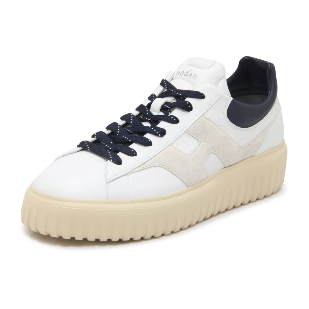 Hogan H-Stripes Allacciato H Spezzata Heren Schoenen Wit