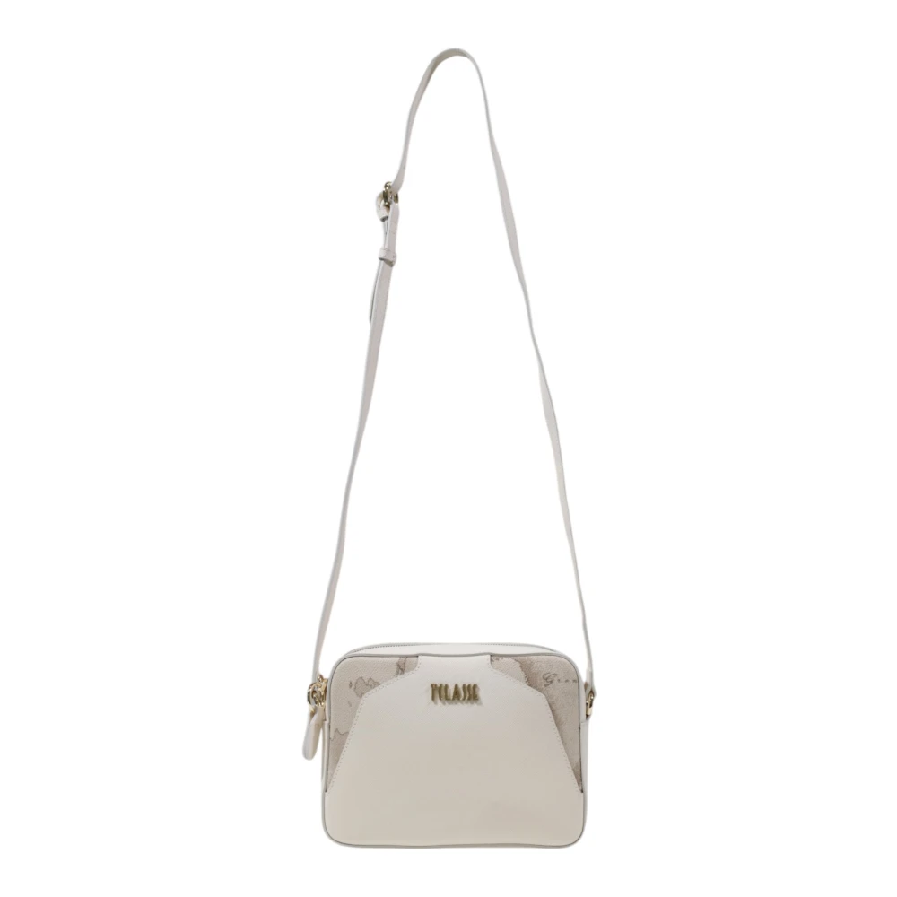 Alviero Martini 1a Classe Stijlvolle Kleine PVC Dames Tas Beige Dames