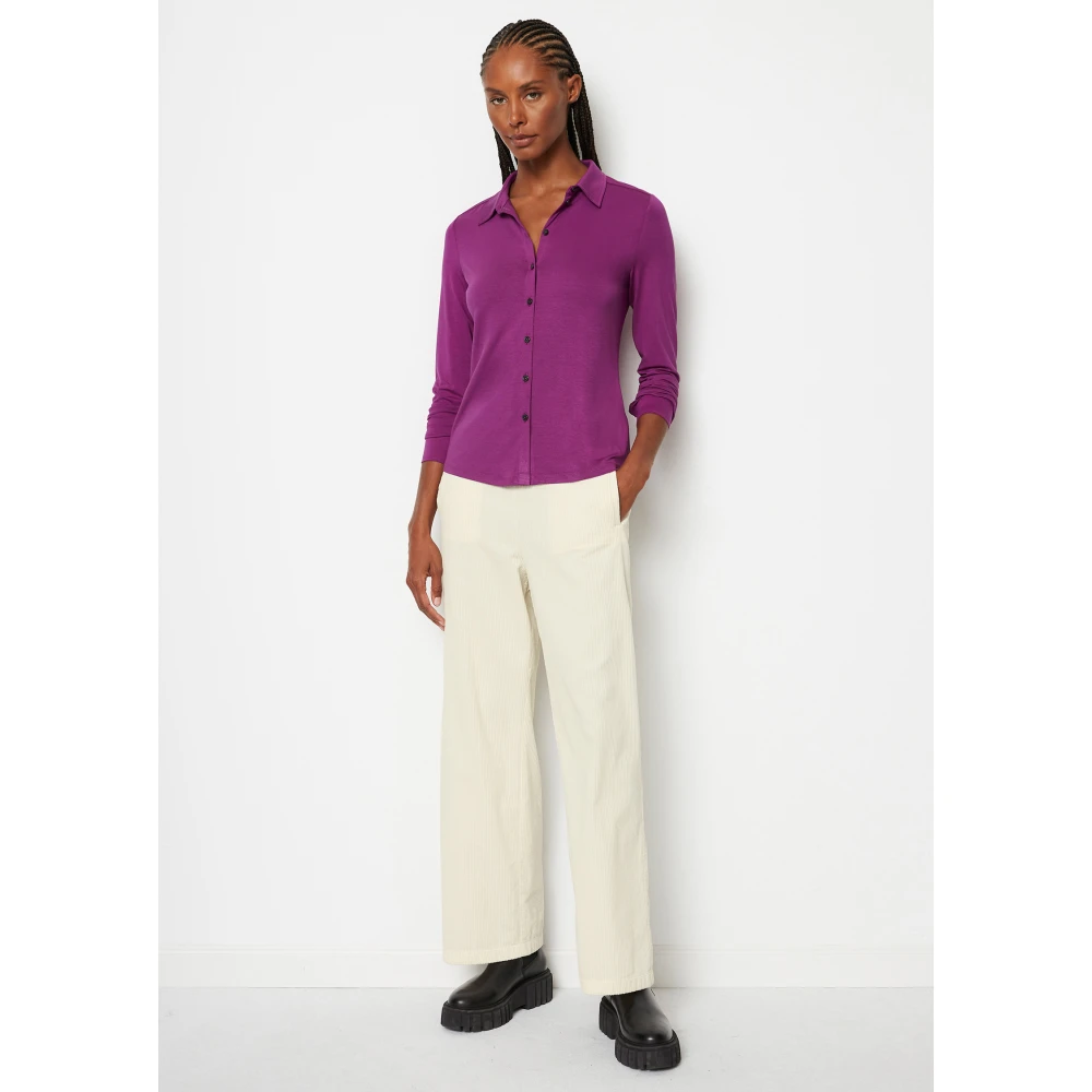 Marc O'Polo Jersey blouse regulier Purple Dames
