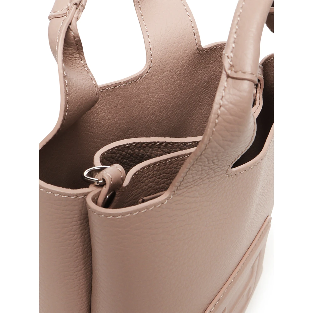 Hogan Mini Shopping Tas Beige Reliëf Beige Dames