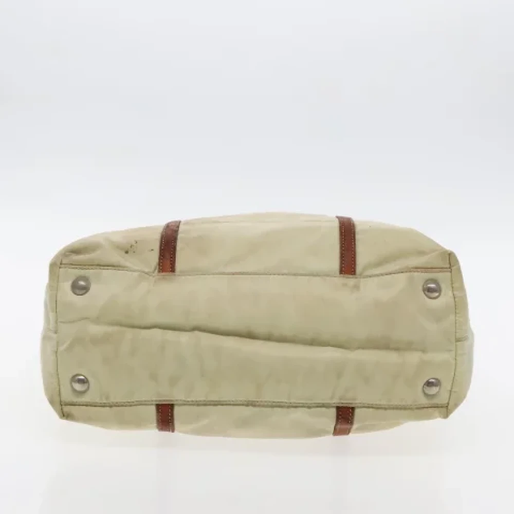 Prada Vintage Pre-owned Nylon prada-bags Beige Dames