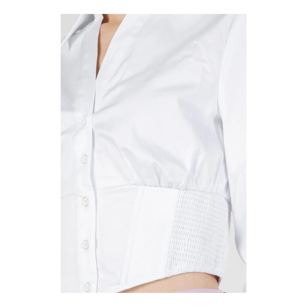 Guess Wit Overhemd met V-hals White Dames