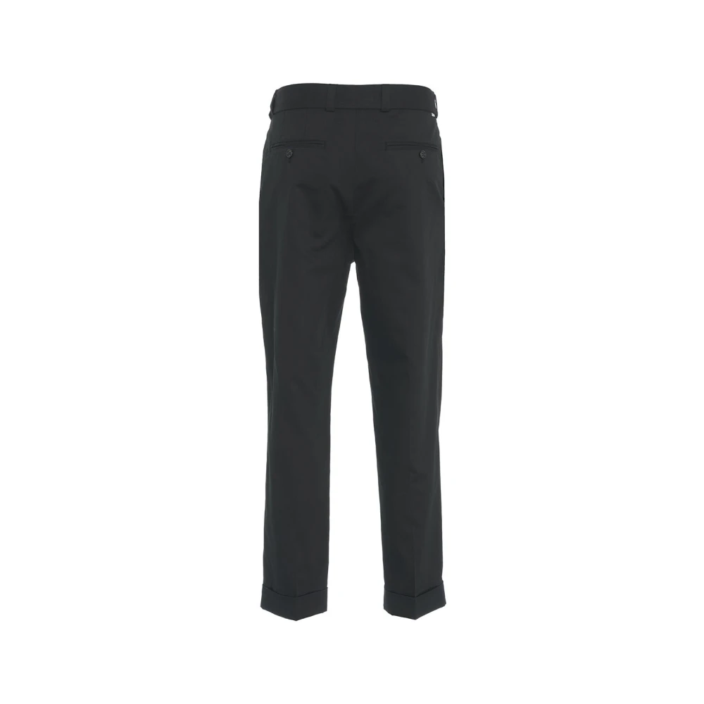 Paolo Pecora Zwarte Chino Broek met Riem Black Heren