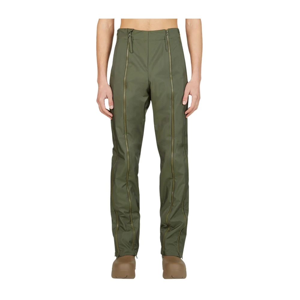 Post Archive Faction Slim-Fit Technische Broek met Ritsen Green Heren