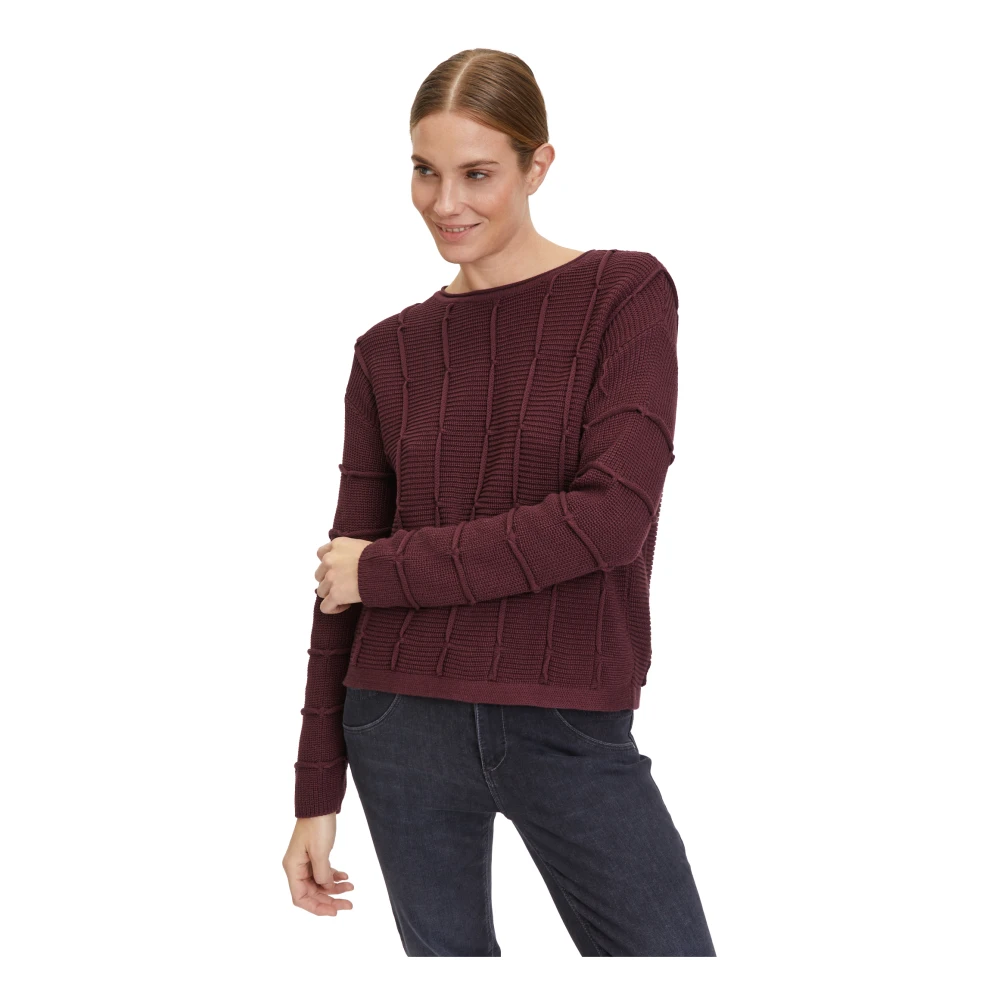 Betty Barclay Round-neck Knitwear Brown Dames