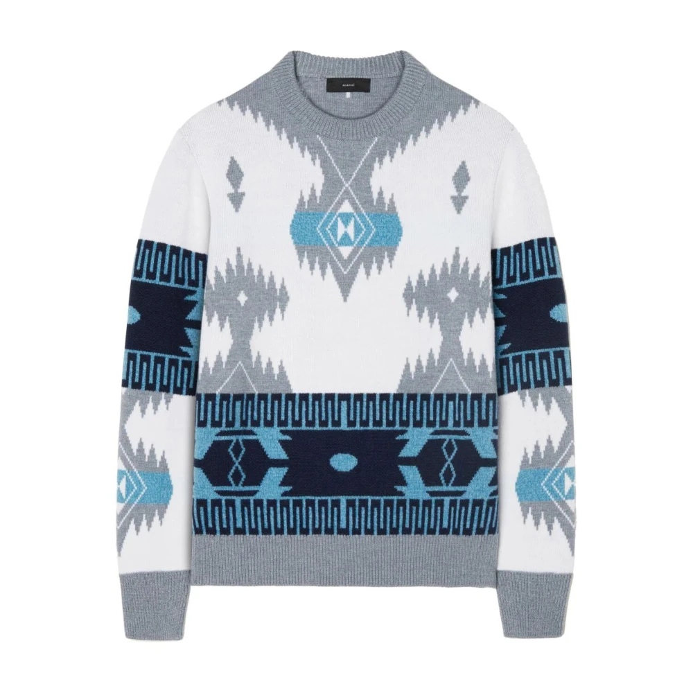 Alanui Witte Gebreide Trui Multicolor Heren