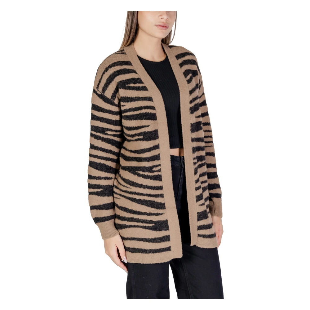 Jacqueline de Yong Luipaardprint Gebreide Trui Brown Dames