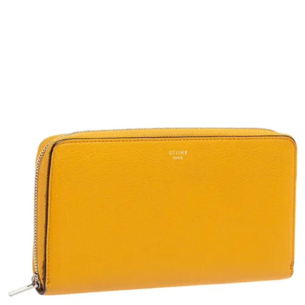 Celine Vintage Pre-owned Leather wallets Yellow Dames