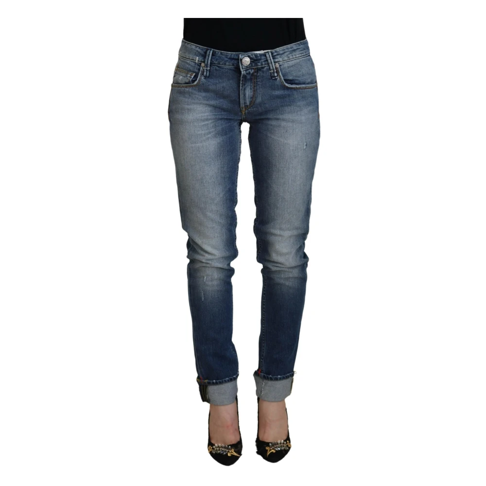 Acht , Slim Fit Jeans, Female, Blue, W26, Low Waist Denim Trousers