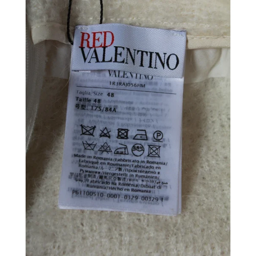 Valentino Vintage Pre-owned Wool bottoms Beige Dames