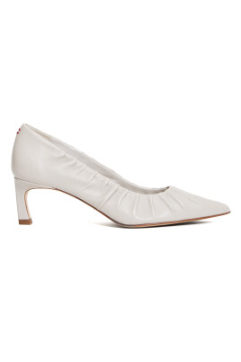 white-leather-pumps-stylish-ruched-design